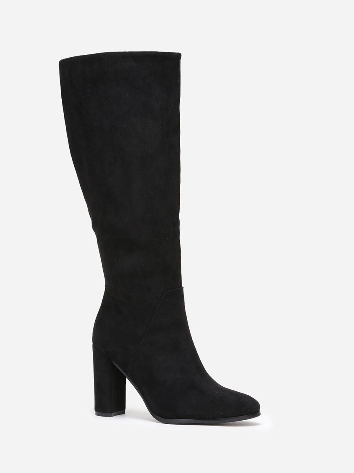 Bottes en suédine style rétro- Noir