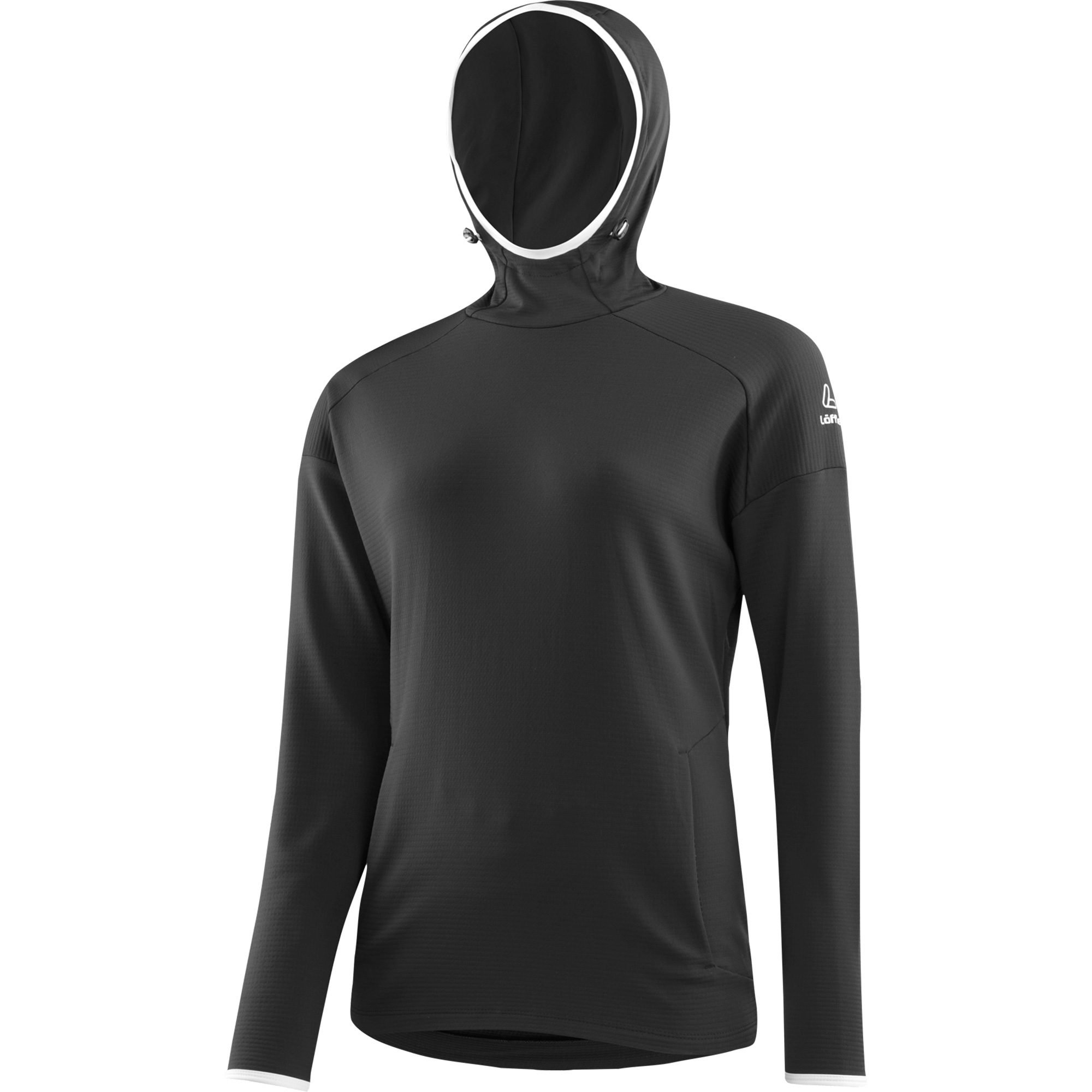 Löffler Merino-Fleece Hoody Damen schwarz
