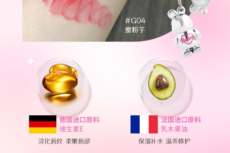 MANSLY - Bunny Keychain Lipgloss - 4 kleuren