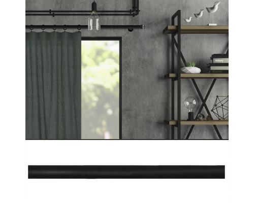 Houten gordijnroede Love Autrement & Loft Black Line zwart 150 cm Ø 28 mm