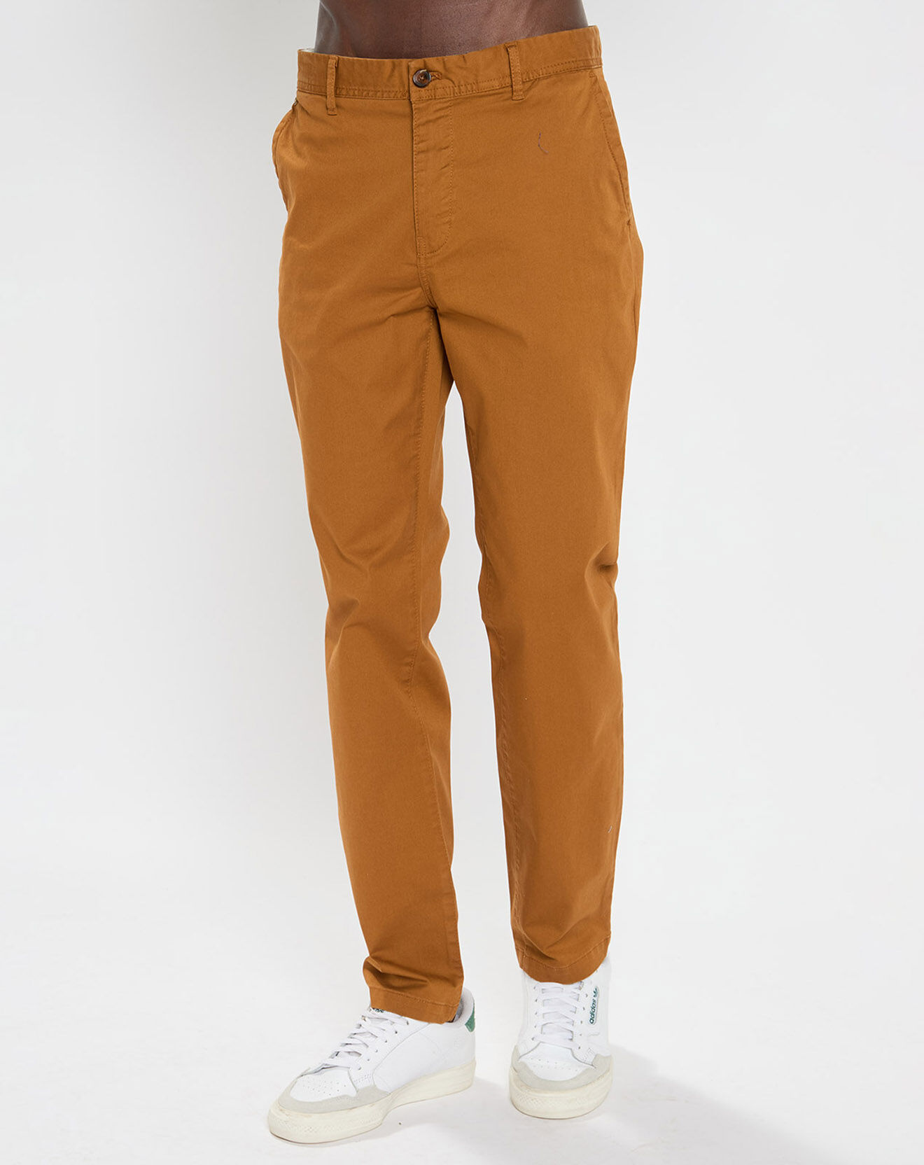 Scotch & Soda Pantalon Chino Slim Fit en Coton Bio mélangé Stuart Stretch camel