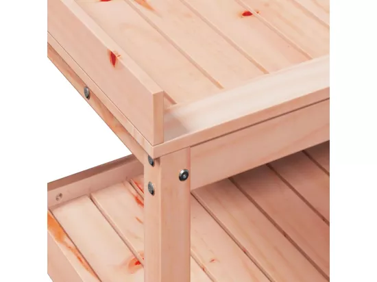 Table de rempotage avec étagères bois massif de douglas
