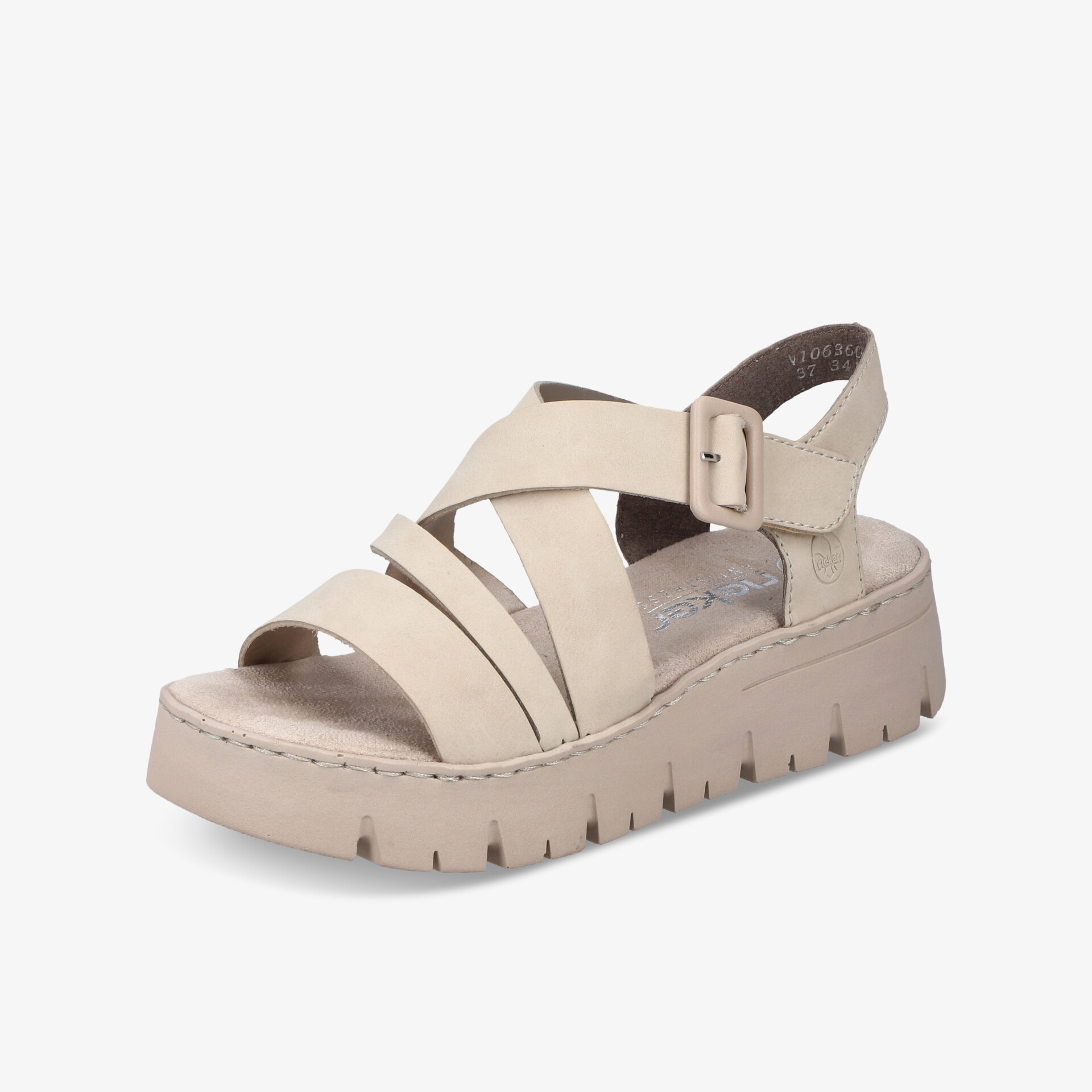 rieker Damen Plateausandalen beige
