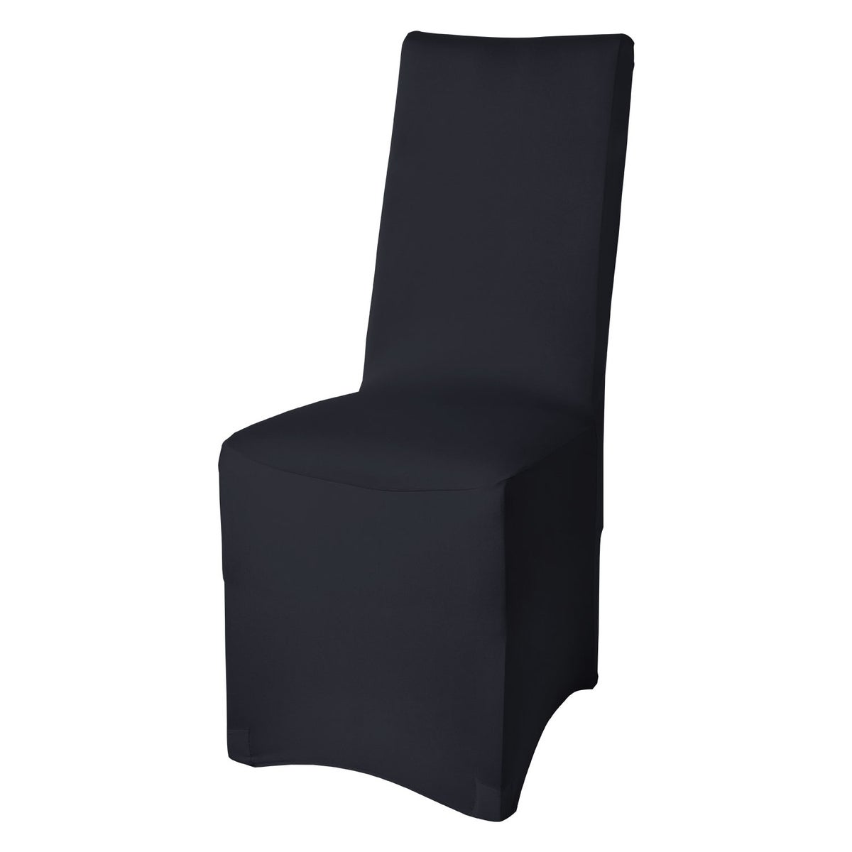 Beautissu Leona stoelhoes 95x45cm zwart stretch banket (set van 4)