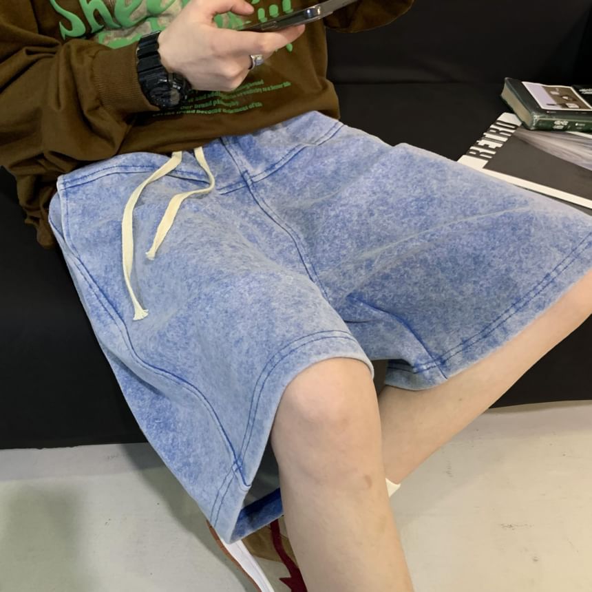 emeisa - Gewassen wijde shorts met trekkoord in de taille