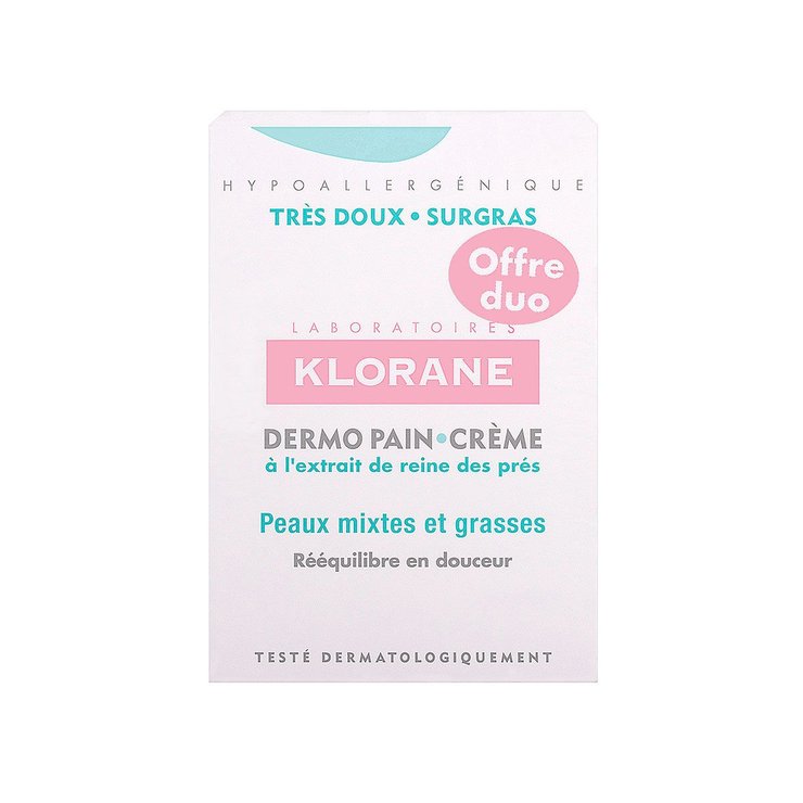 Dermo pain crème peaux mixtes à grasses 2x100g