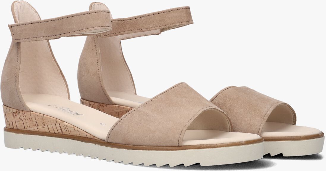 beige gabor sandalen met hak 780.2