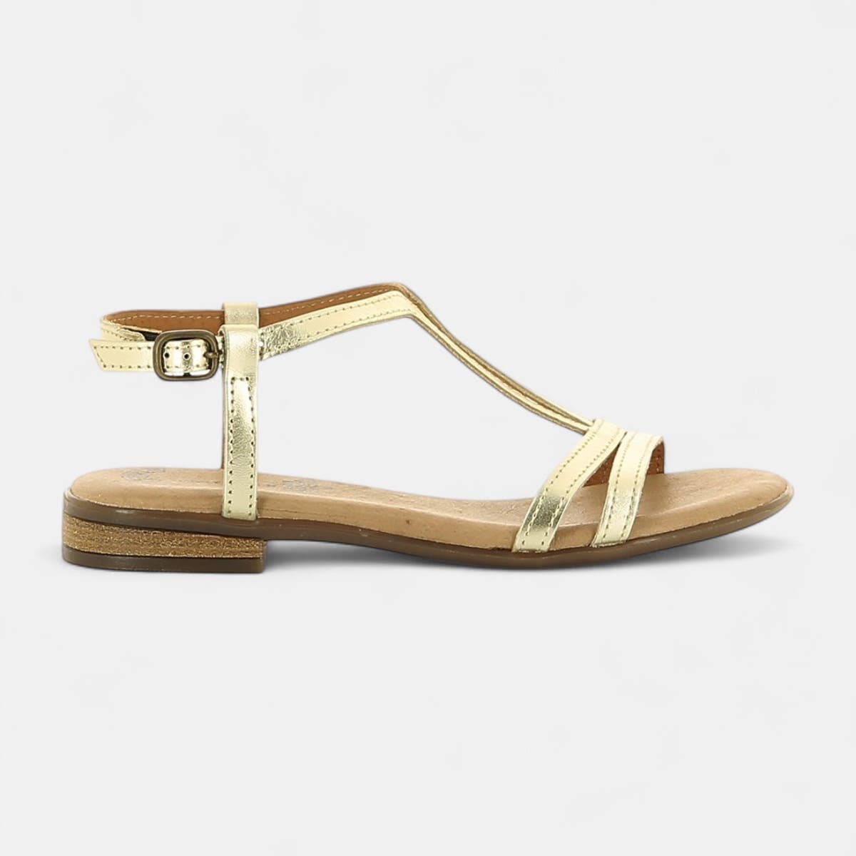 Sandales Femme en cuir or