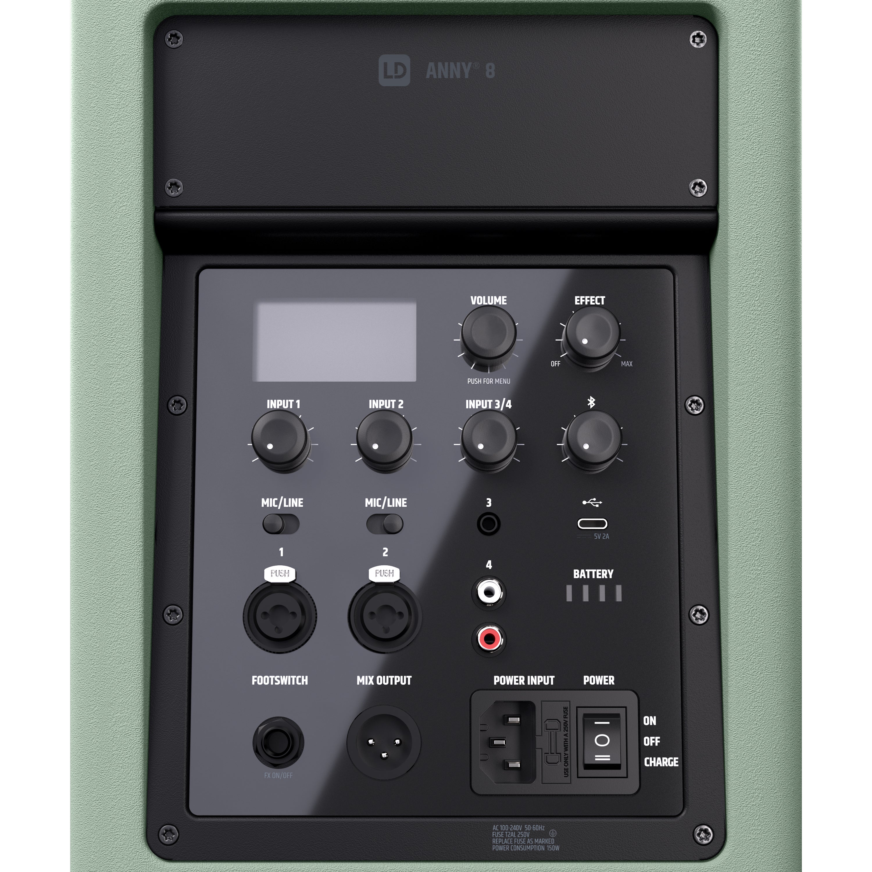 LD Systems ANNY 8 BPH B8 GN Adventure Green met headset 823-832 MHz + 863-865 MHz