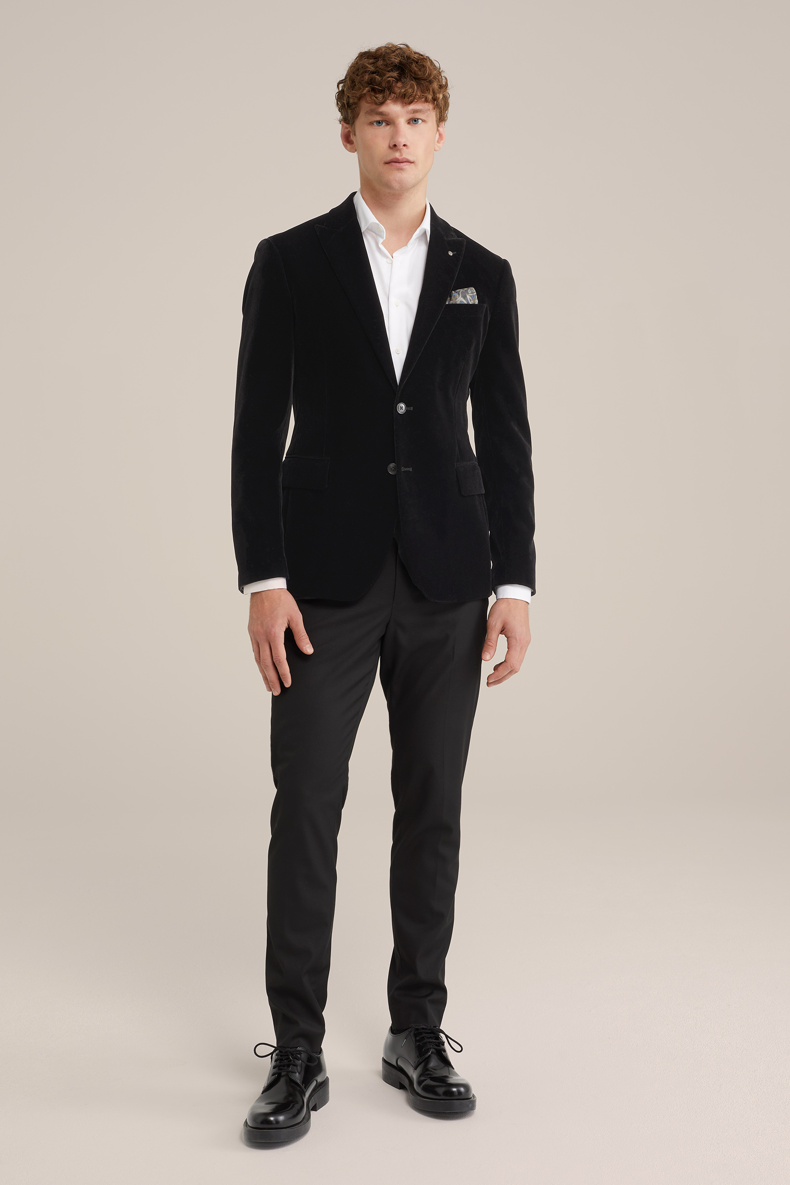 slim fit blazer van velvet WE Fashion Zwart