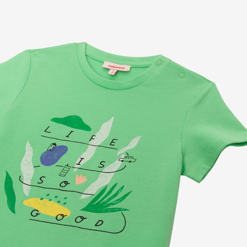 T-shirt bébé garçon voiture vert Catimini Vert