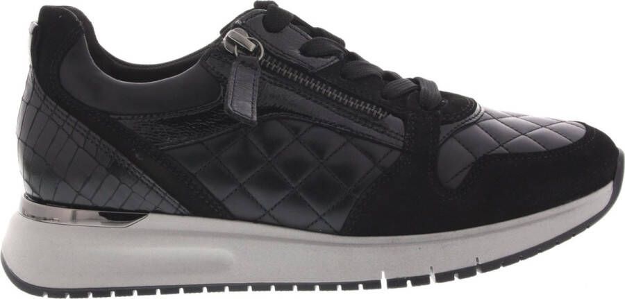 Gabor 528 Lage sneakers Leren Sneaker Dames Zwart