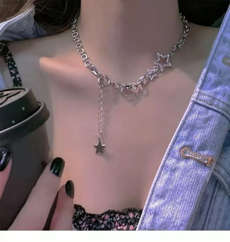 Deminsha - Chokerketting met strass-steentjes
