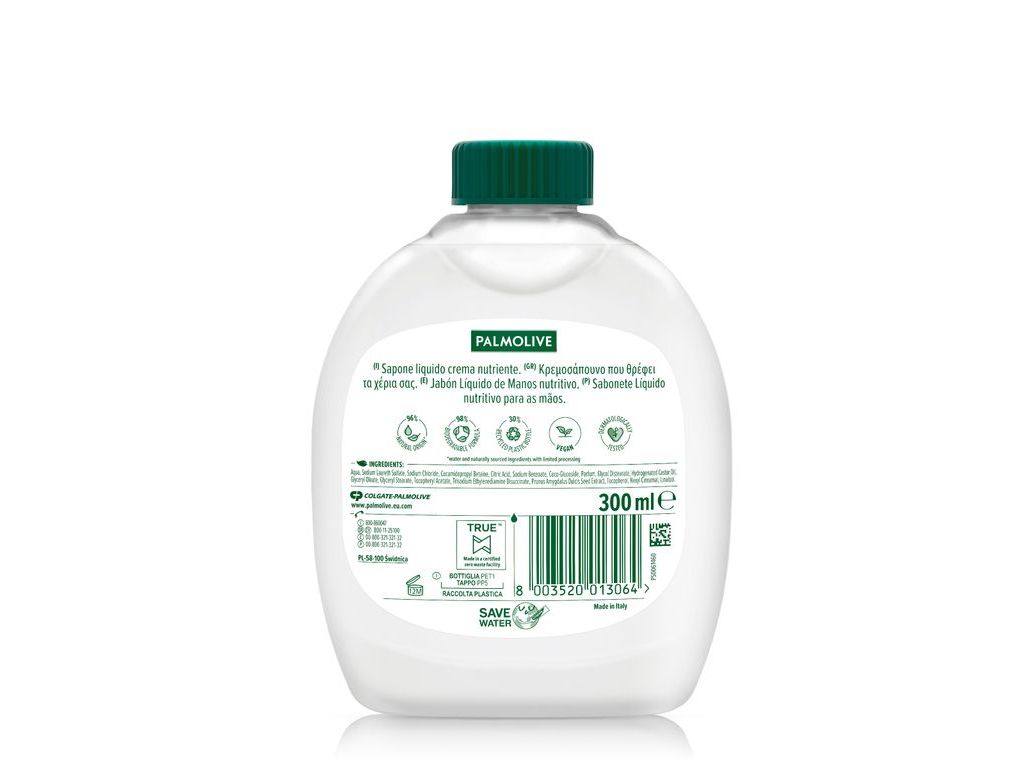 SABONETE LÍQUIDO PALMOLIVE LEITE & AMÊNDOA 300ML