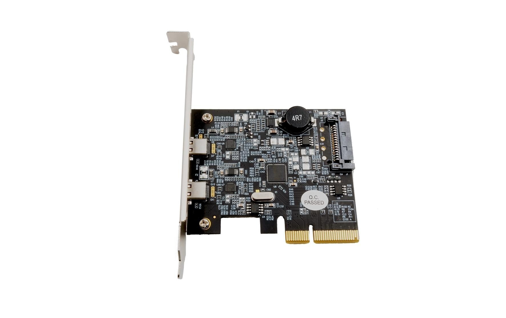 PCI-Express-Karte EX-12000PCIe-Schnittstellenkarte mit zwei USB 3.1 Gen. 2 Typ-C Anschlüssen