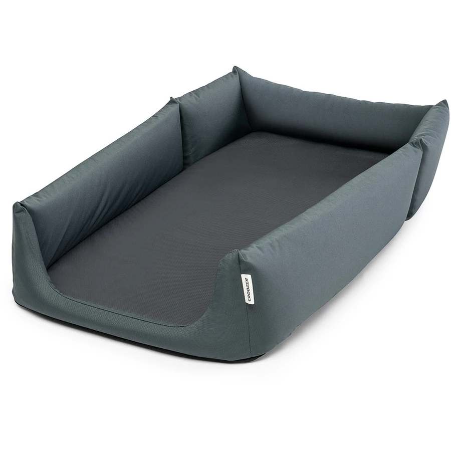 CROOZER Hundefahrradanhänger Dog Mikke Sundown yellow inklusive Hundebett Asphalt grey