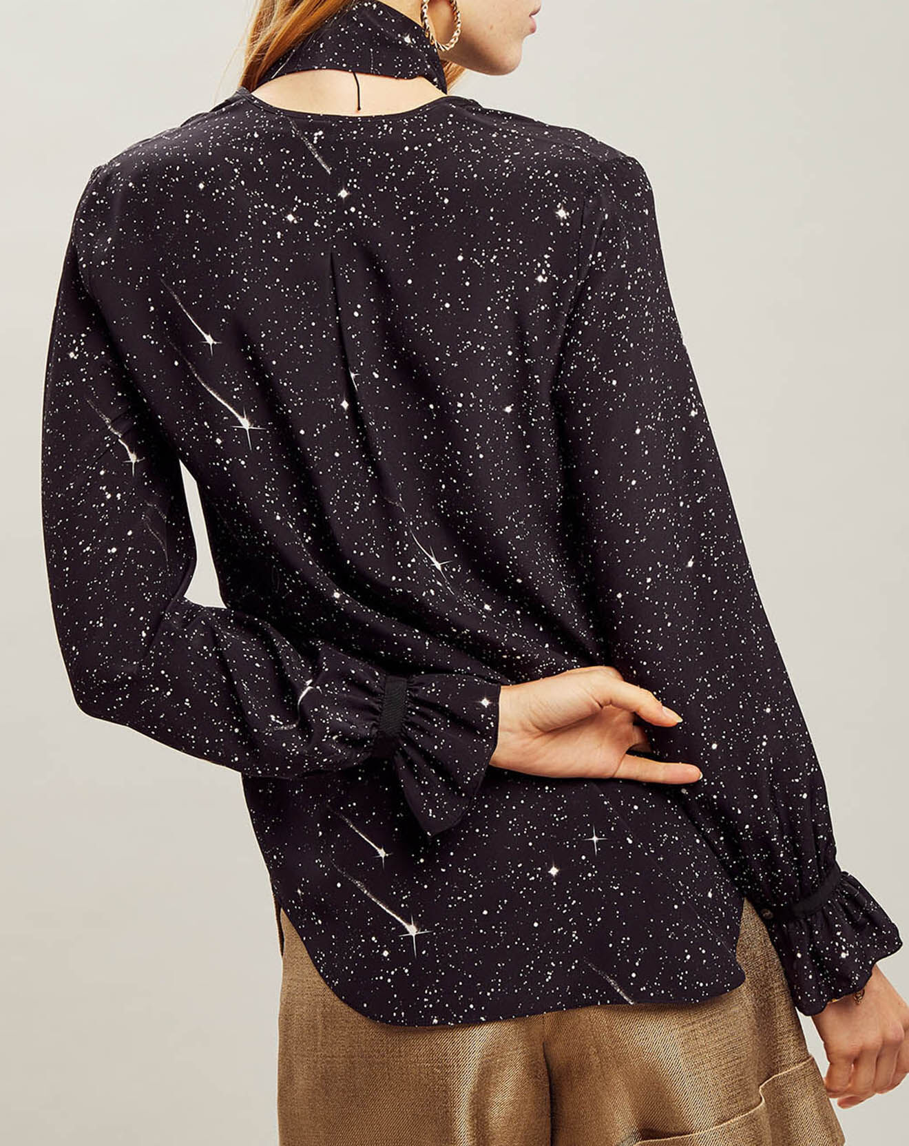 Karl Lagerfeld Blouse 100% Soie Carrie noire