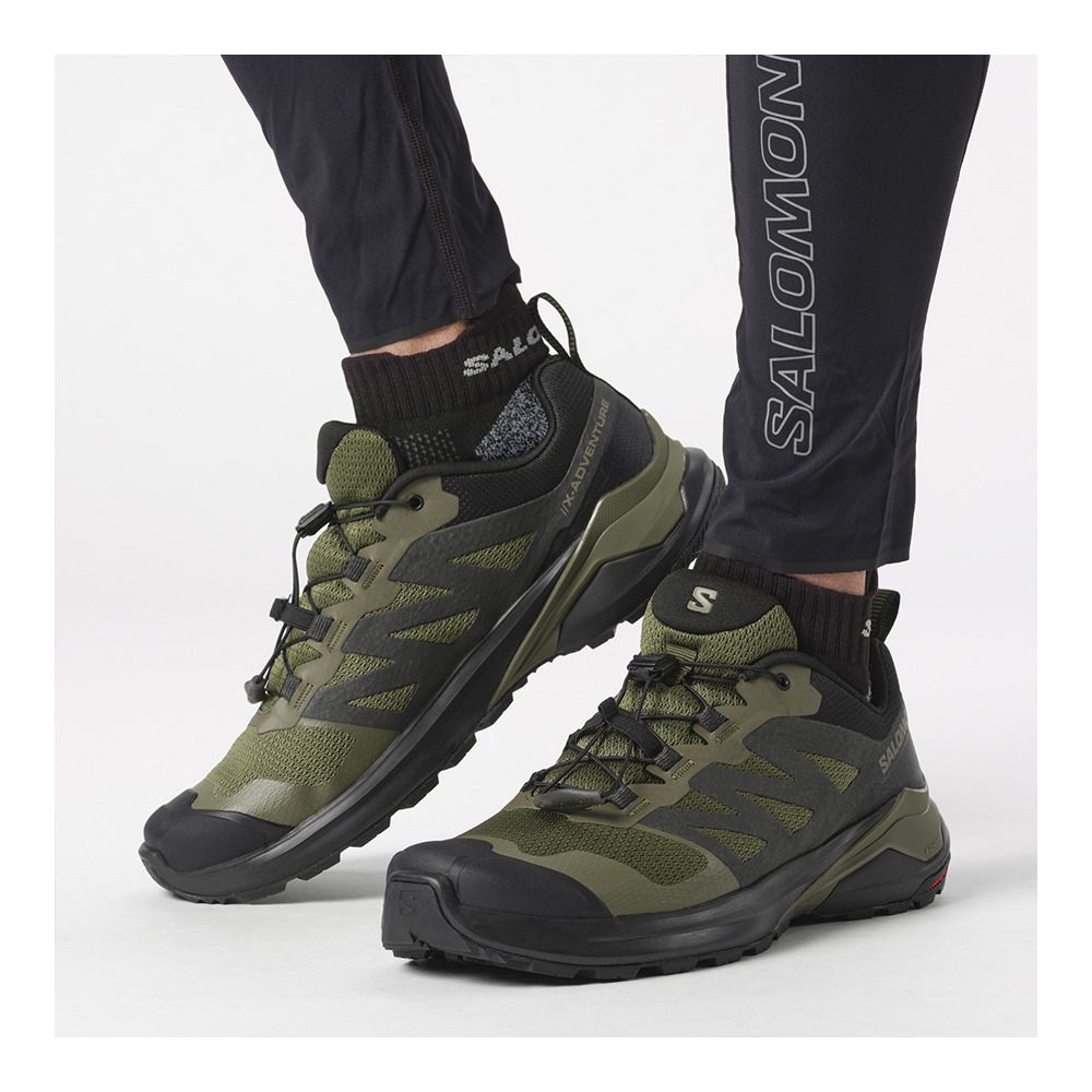 Salomon X-ADVENTURE - Chaussures trail Homme olive night/black/peat