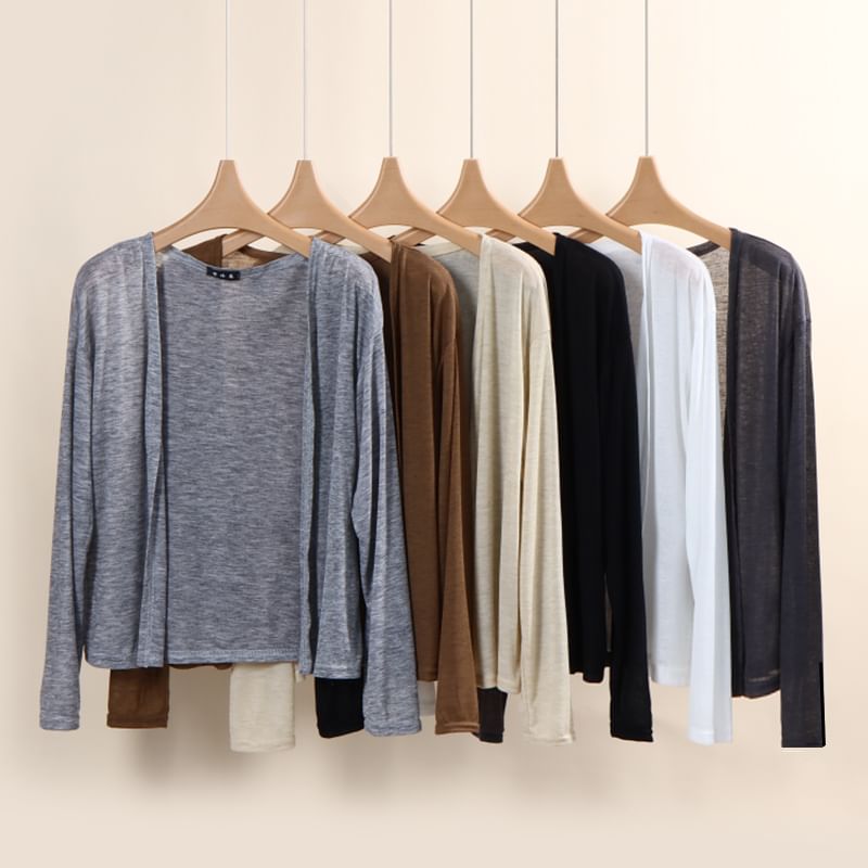 KUMI - Open voorkant effen lichtgewicht vest