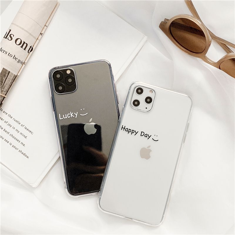 Vachie - Smiley Transparant Telefoonhoesje - iPhone 11 Pro Max / 11 Pro / 11 / SE / XS Max / XS / XR / X / SE 2 / 8 / 8 Plus / 7 / 7 Plus