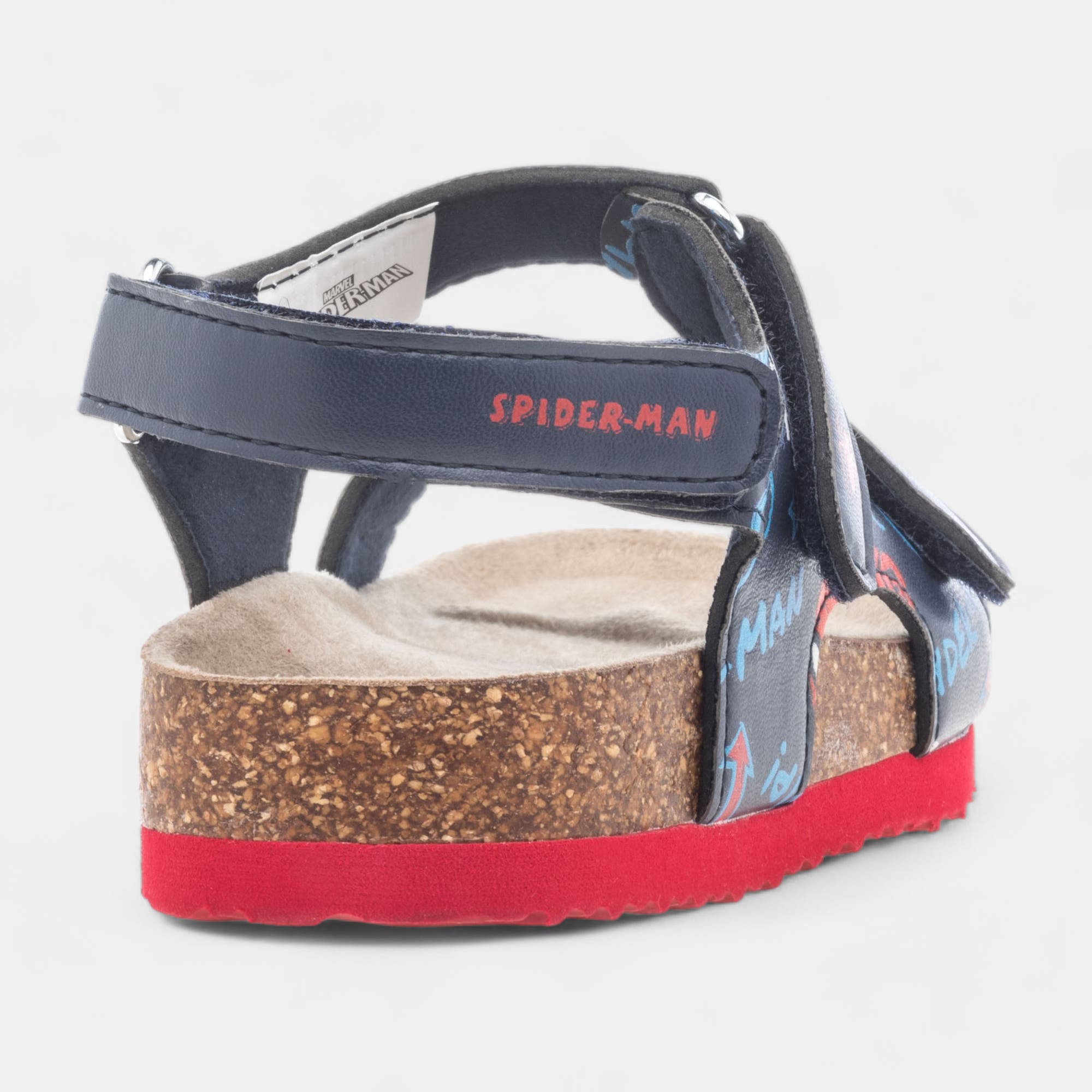 Mules semelle liège Garçon bleu marine