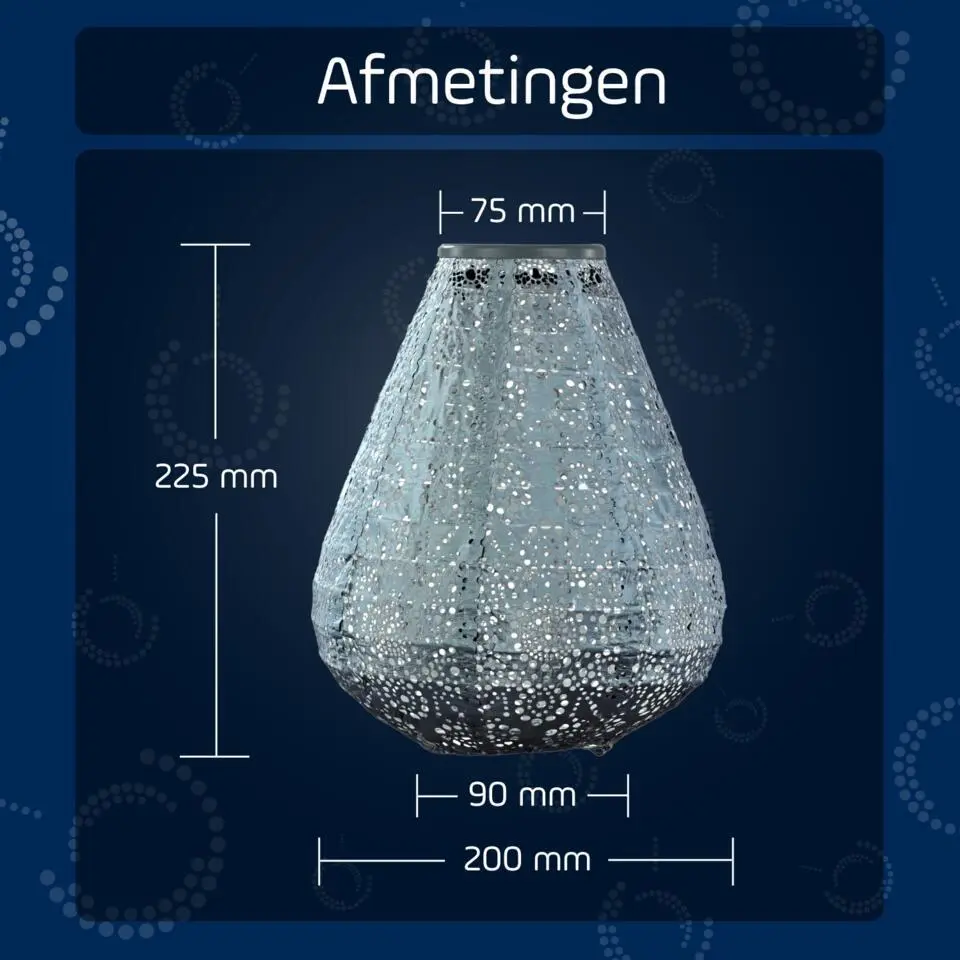 Lumiz Lampion op zonne energie - Solar tuinverlichting - Tulip Set - 3 stuks