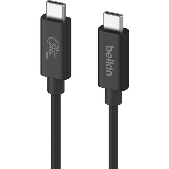 Belkin INZ004BT2MBK câble USB USB4 Gen 2x2 2 m USB C 20 Gbit/s 240 W Noir