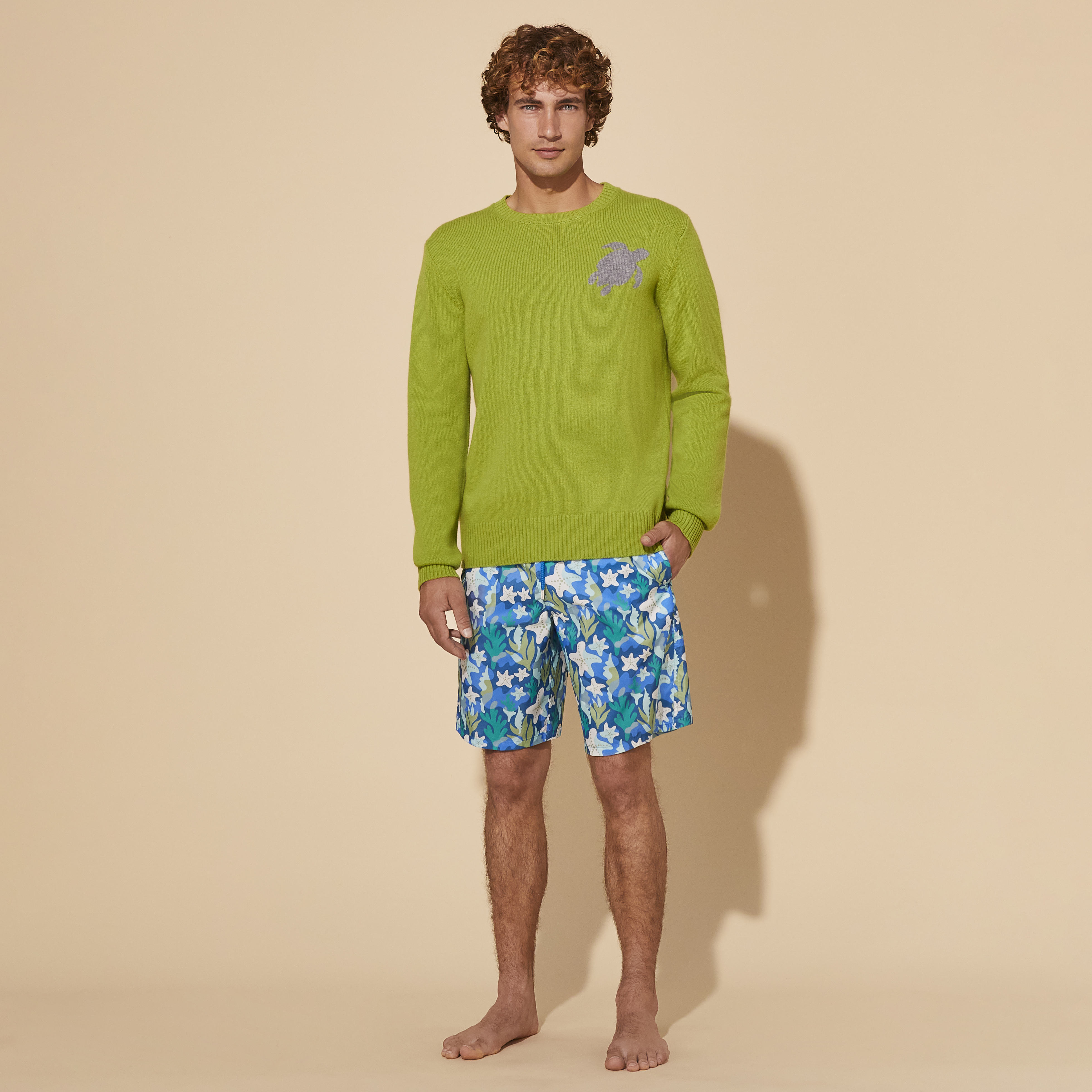 Pullover en Laine et Cachemire Ras-du-cou Homme Tortue