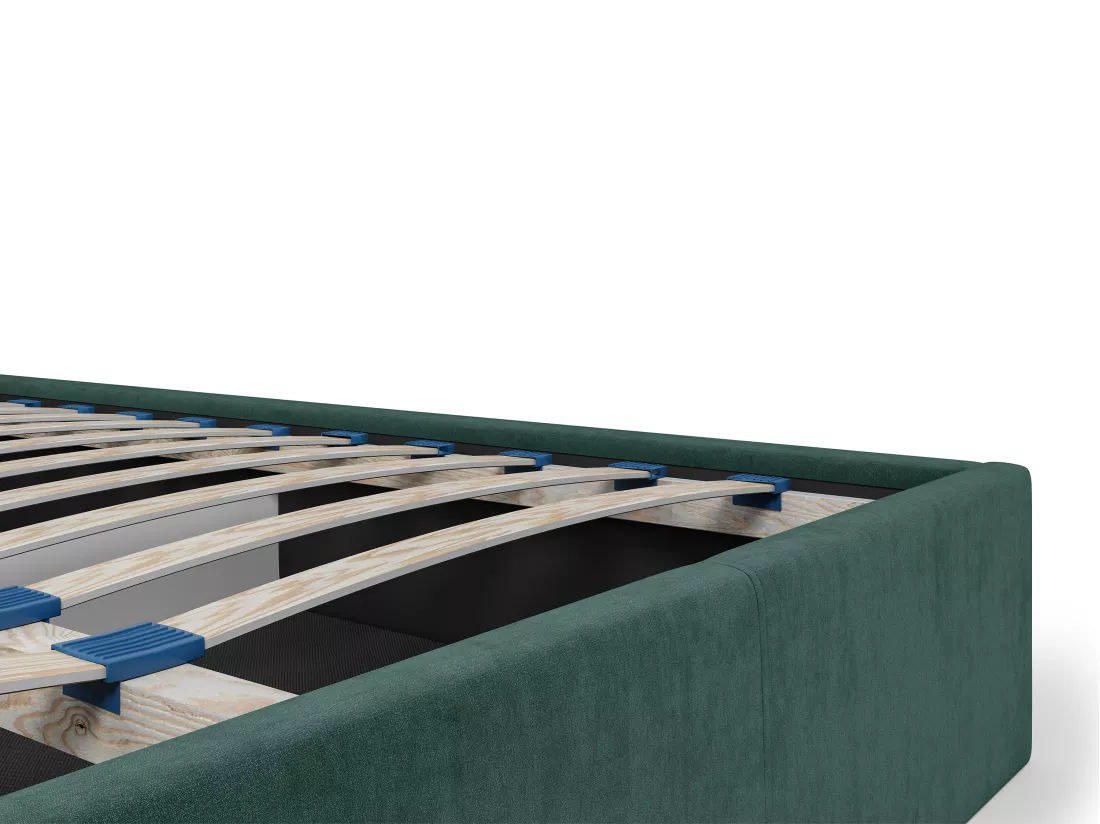 Lit coffre 180 x 200 cm - Tissu - Vert sapin - ELIAVA de Pascal Morabito
