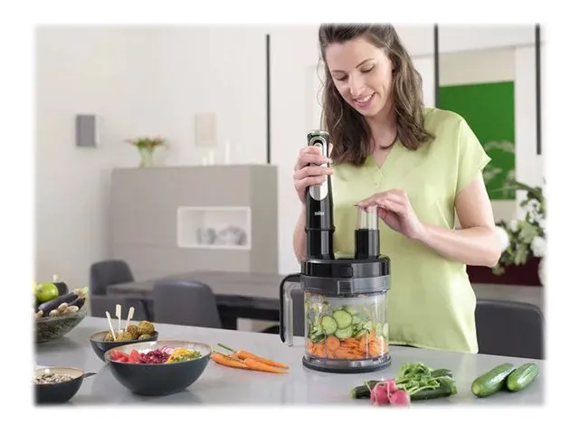 Braun Multiquick 9 MQ 9187XLI - Stavblender - 1.2 kW - premium sort/børstet rustfrit stål