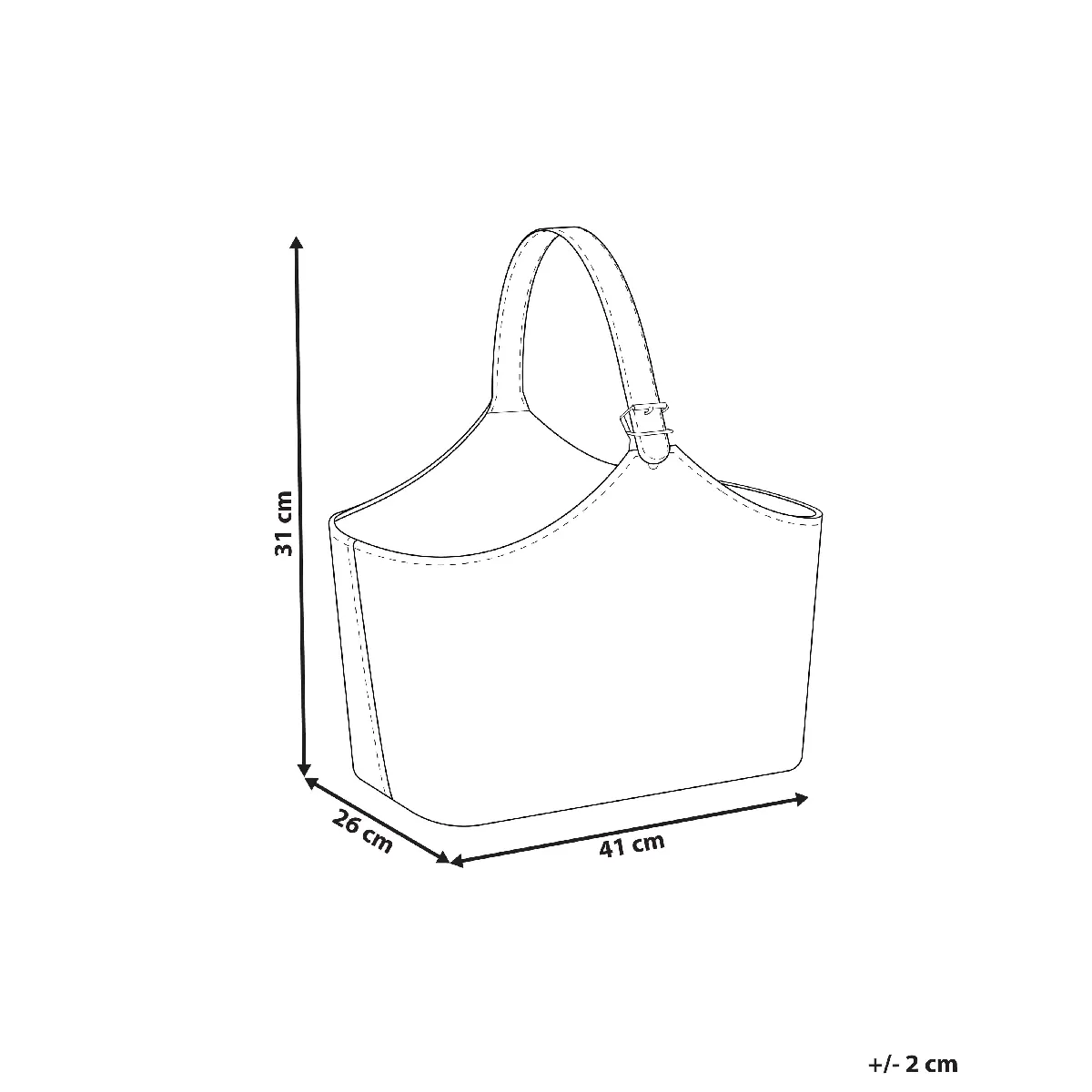 Beliani Panier en cuir PU gris graphite ELAM