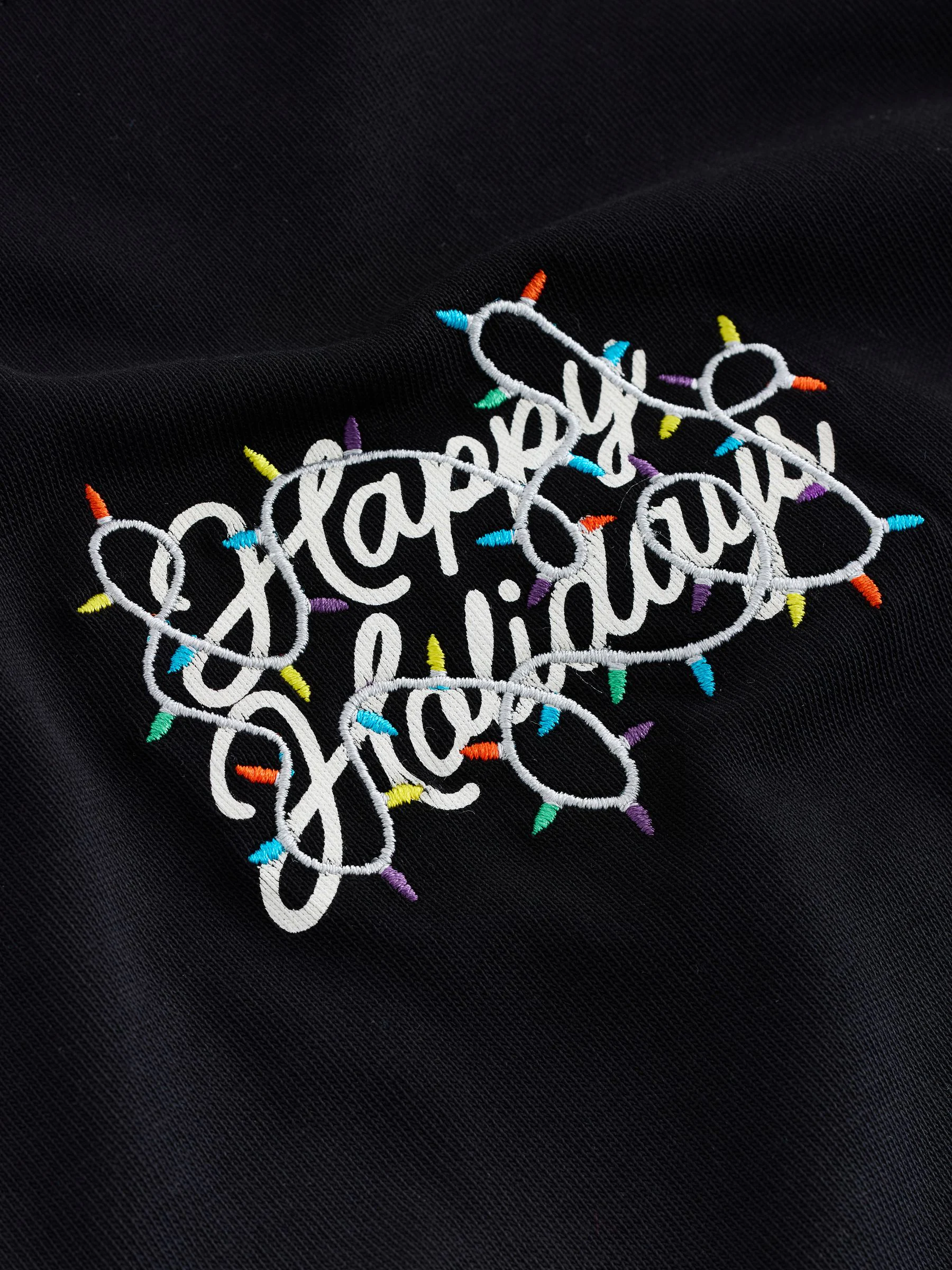 Zwart met tekst - Relaxed fit - Kerst T-shirt
