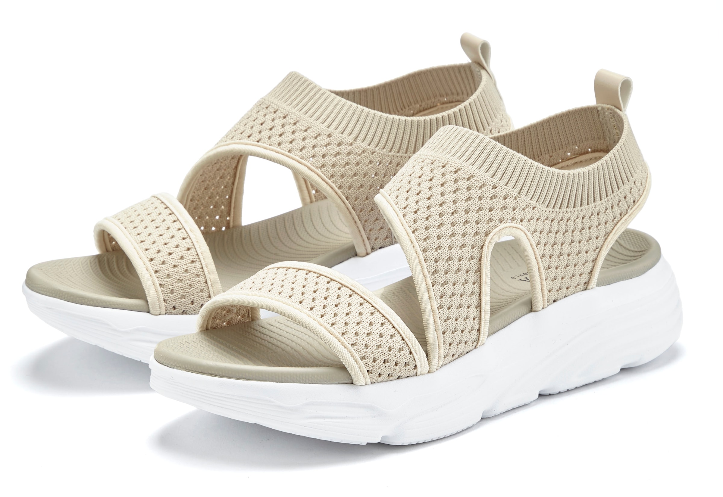 LASCANA Sandale »Sommerschuh«  Sandalette, Sommerschuh aus elastischem Textil besonders leicht VEGAN