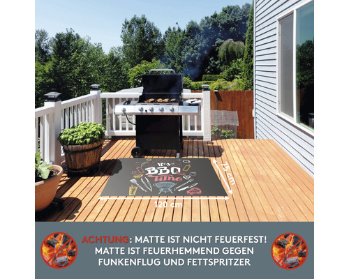 BBQ vloerbeschermingsmat It's BBQ Time 75x120 cm