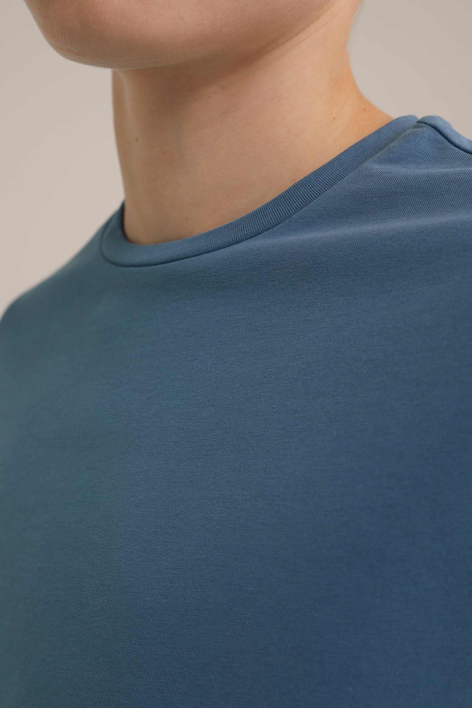 Jongens basic T-shirt met ronde hals WE Fashion IJsblauw