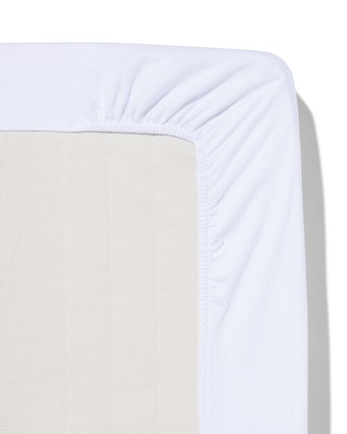 drap-housse flanelle 160x200 blanc