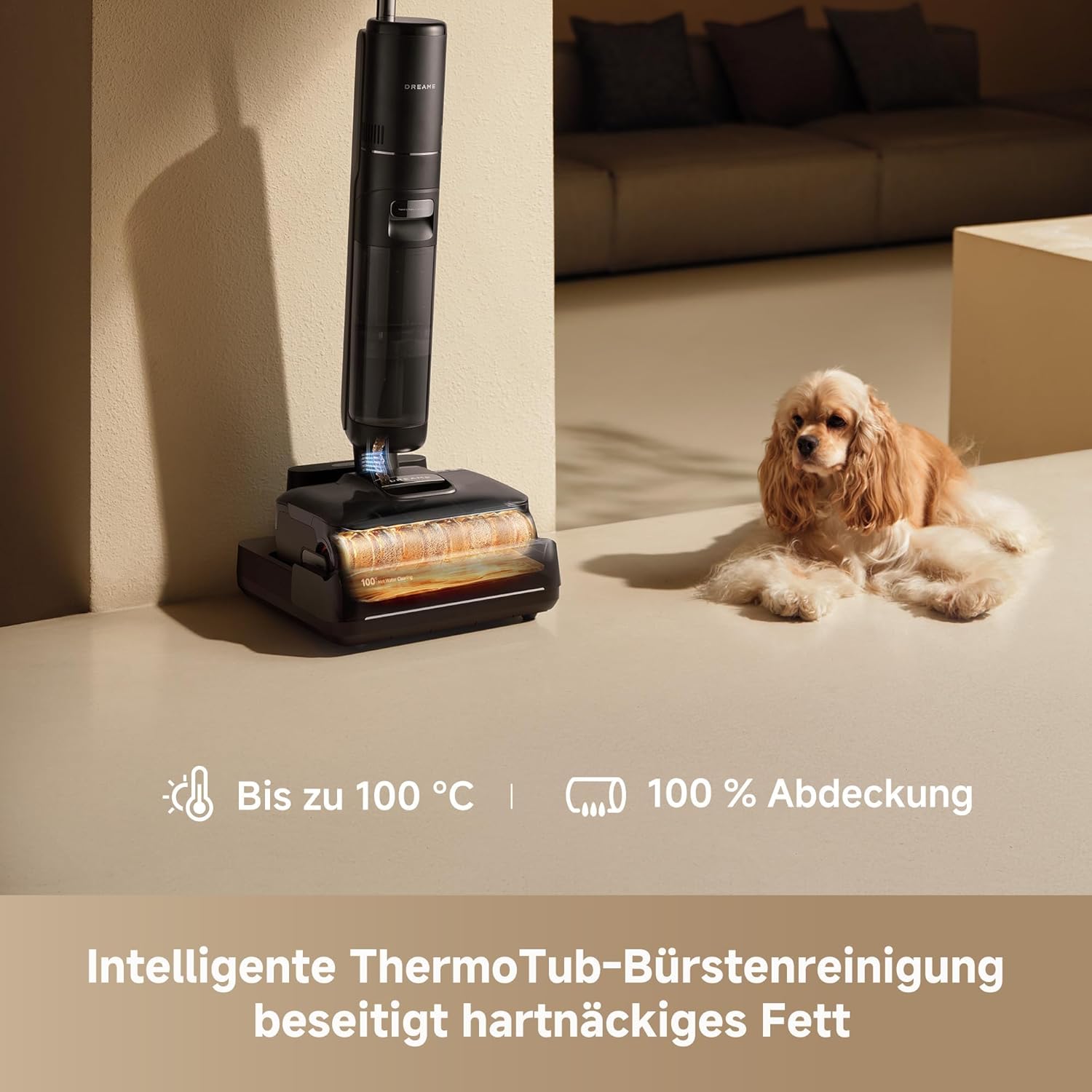 dreame H15 Pro FoamWash Nass- und Trockensauger, gezieltes FoamWash, intell. Dosierung, KI-Roboterarm 2.0, TangleCut 2.0, intell. Bürstenreinigung bei 100 °C, intell. Trocknung