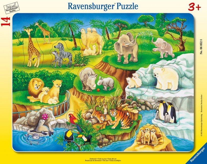 Rahmenpuzzle Zoobesuch 14 Teile