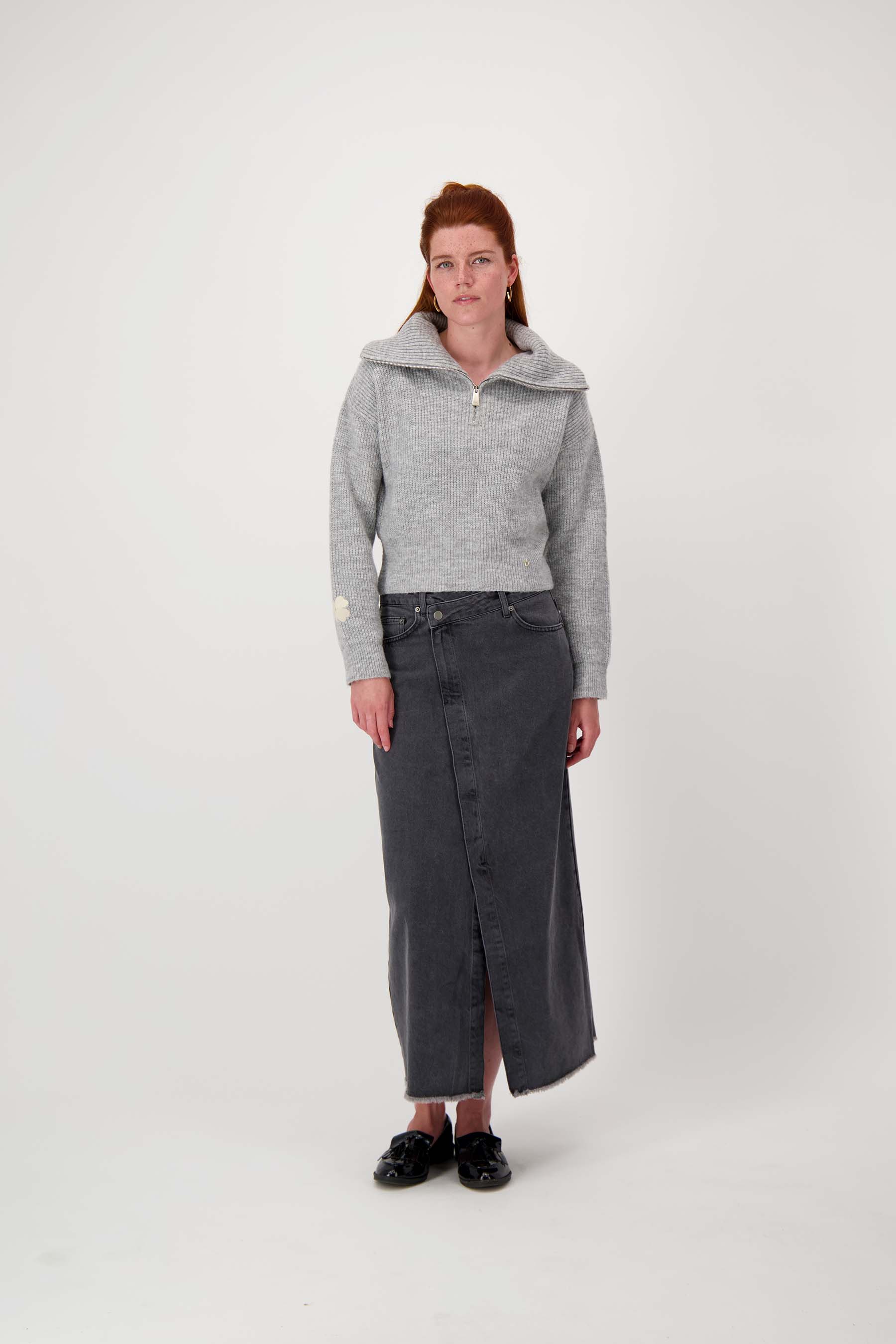 overslag rok denim