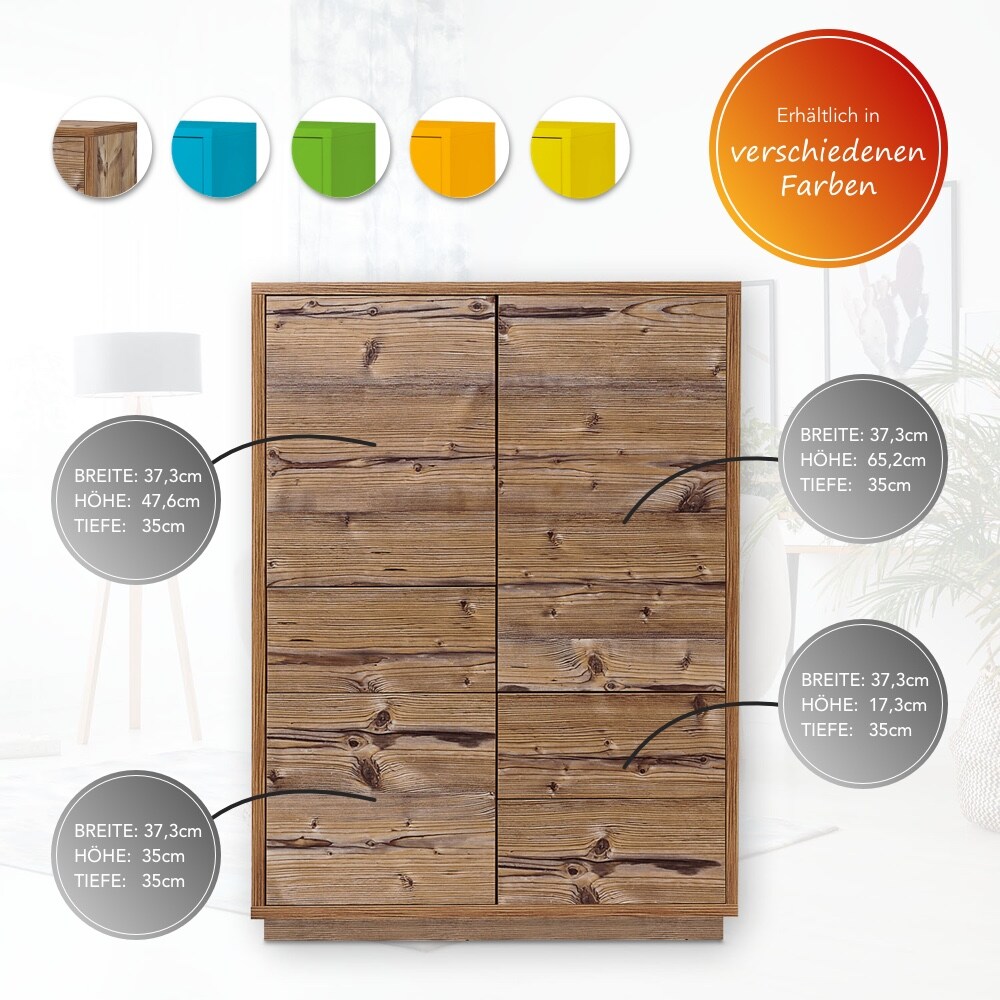 Highboard Eyecatcher Kommode mit Push-To-Open-System