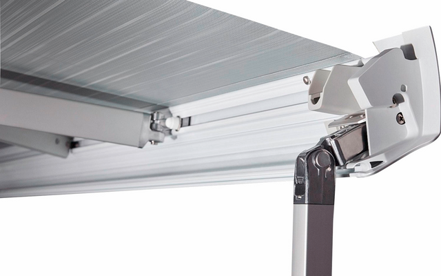 Thule Omnistor 5200 Wandmarkise mit Motor Gehäusefarbe Weiß Tuchfarbe Mystic Grau