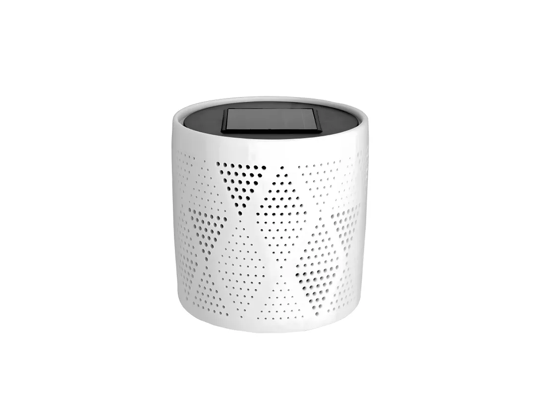 Mini lanterne solaire JANINA SMALL Blanc Céramique H10cm