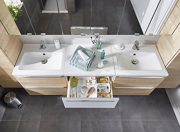 Plan vasque blanc GoodHome Nira 60 cm