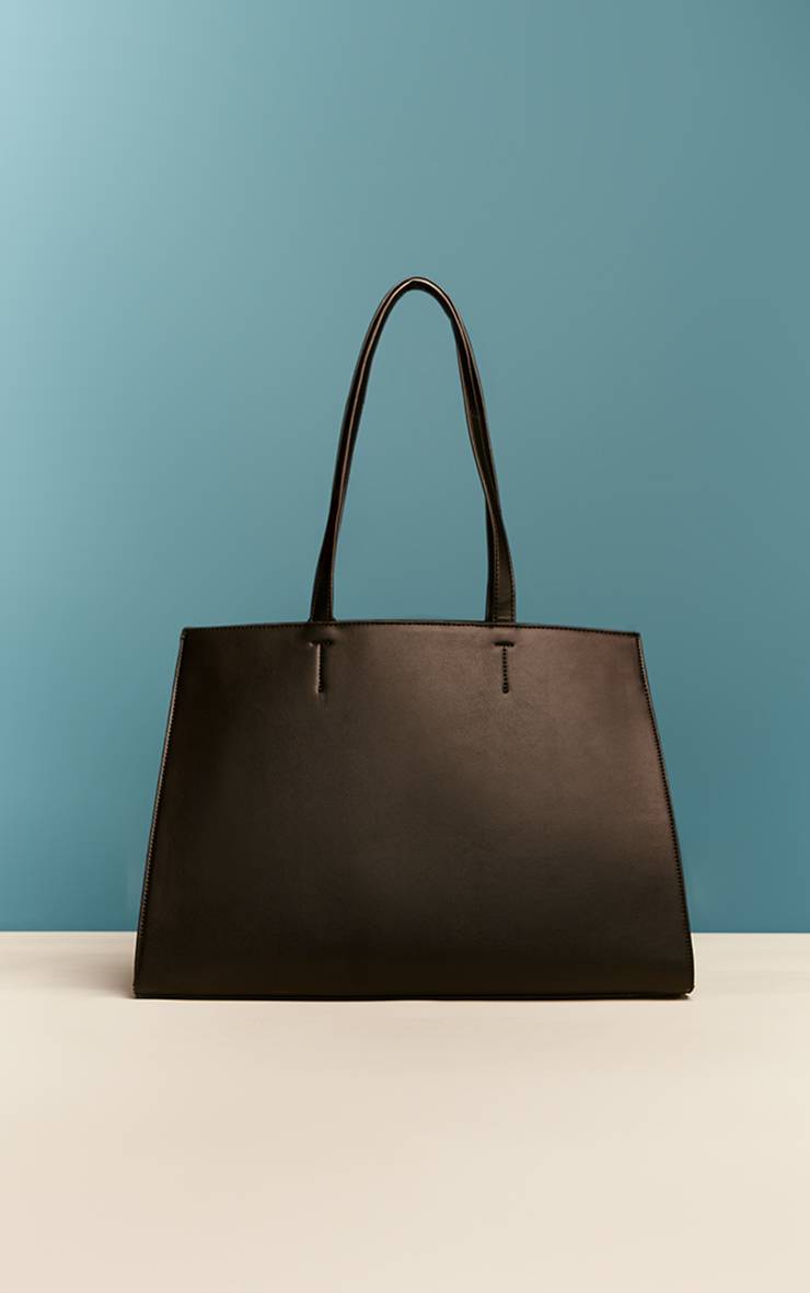 Noir Sac Cabas En Synthétique