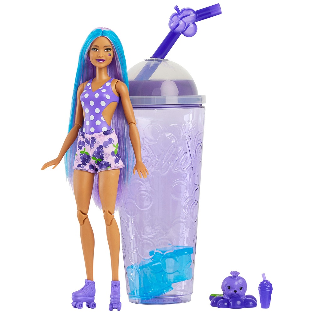 Barbie Pop Reveal Fruchtserie – Puppe und Überraschungen mit Traubenduft