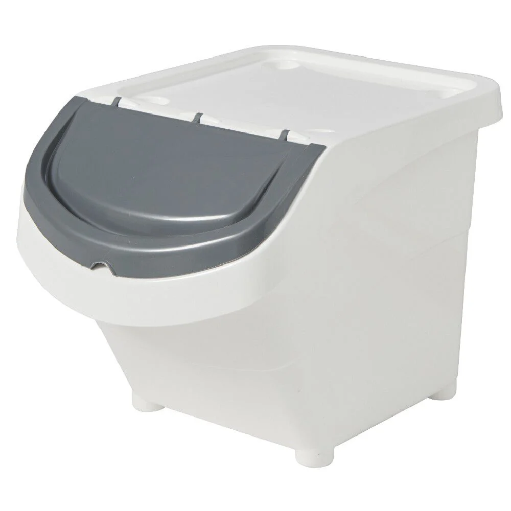 Boîte de rangement blanche avec couvercle 20 L
