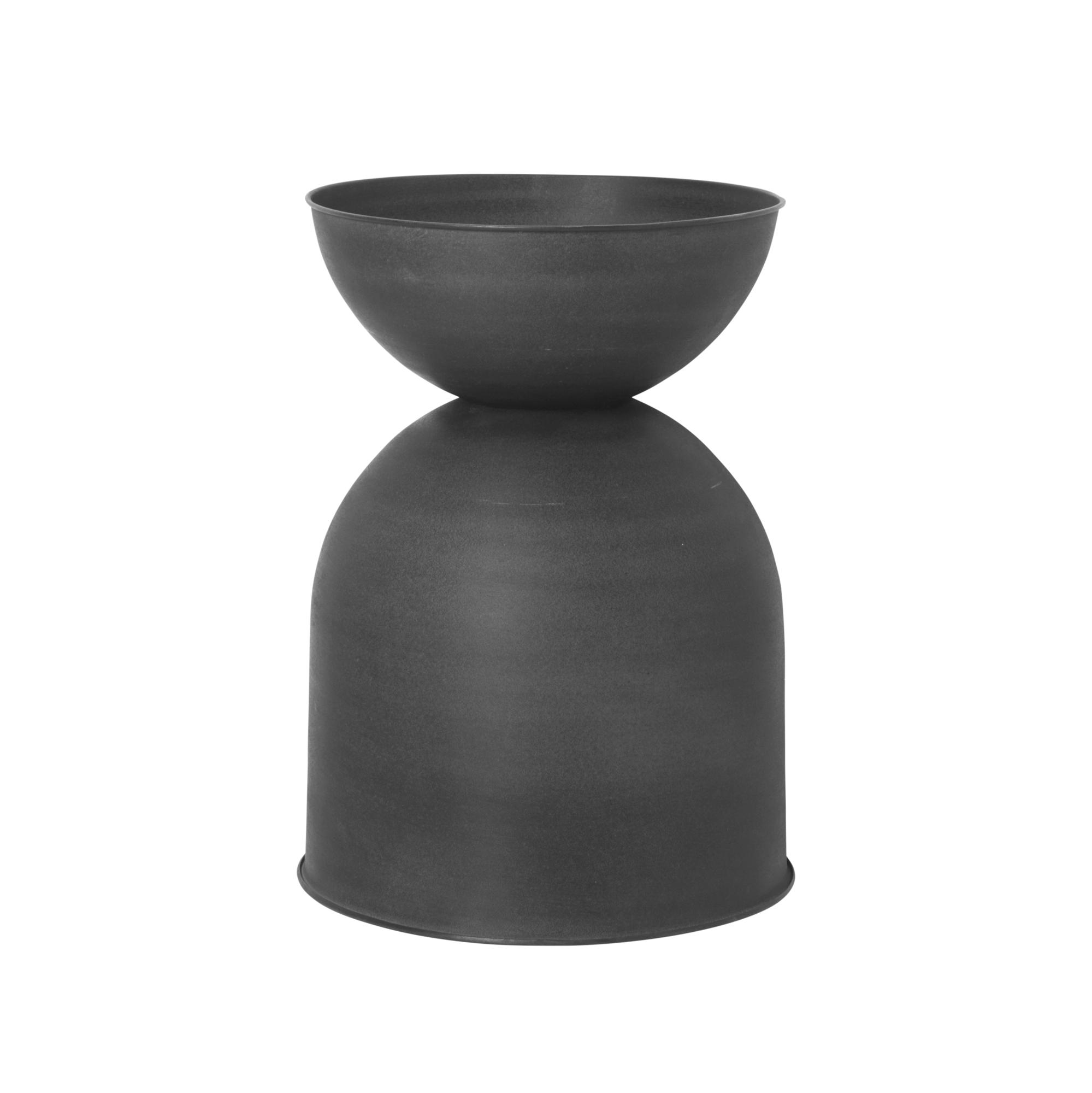 Bloempot Hourglass S zwart