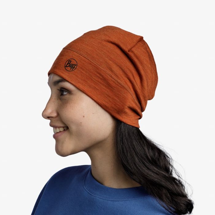 Buff Unisex Huer Midweight Merino Beanie Orange