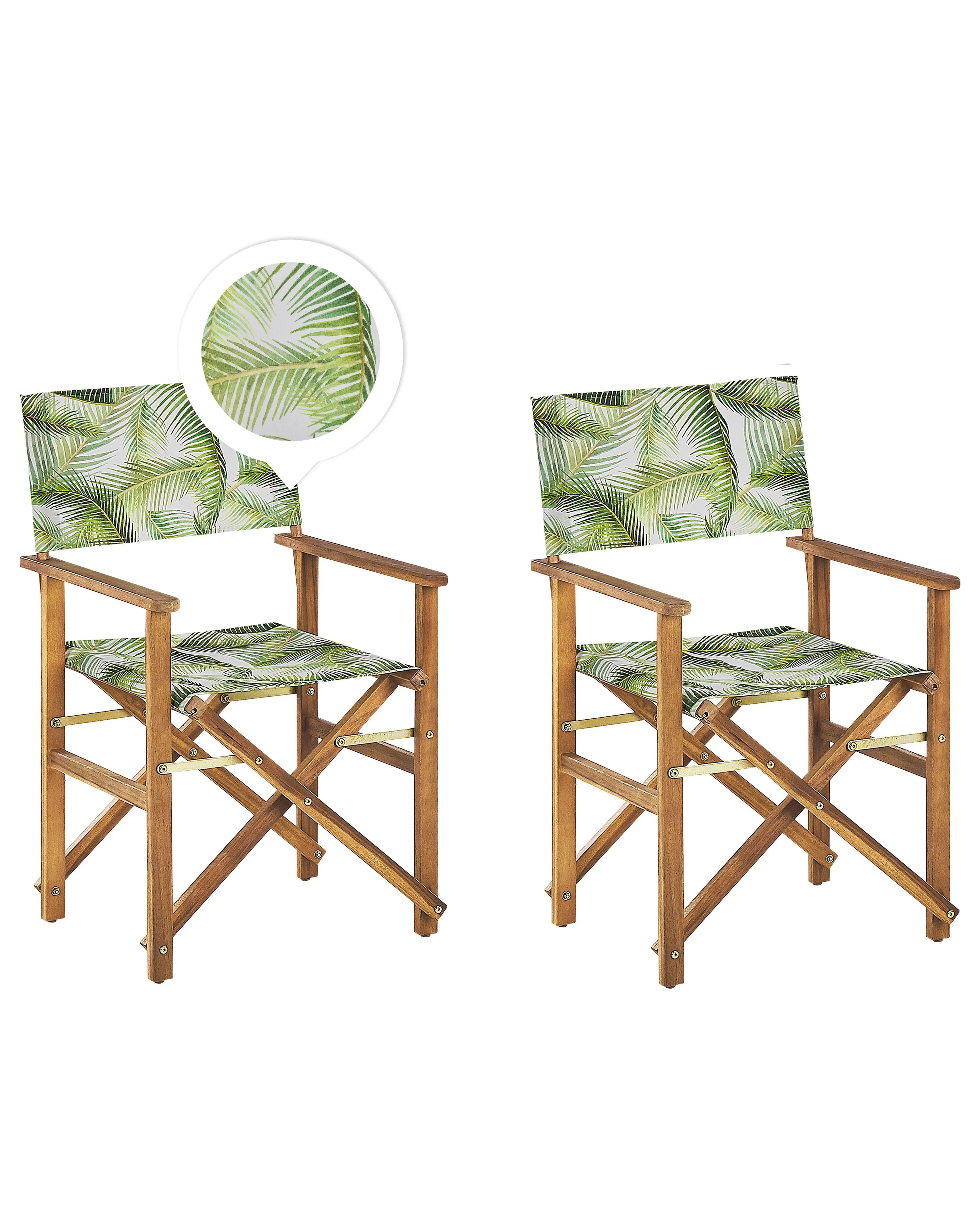 Set van 2 tuinstoelen CINE Acaciahout Lichtgroen