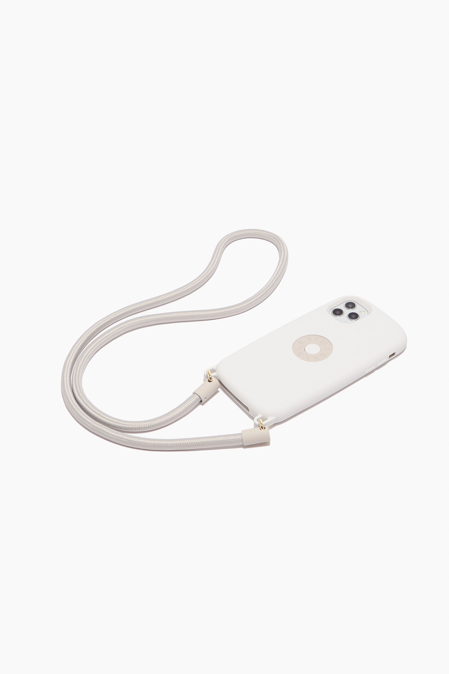 Capa para iPhone 11 Pro Max com logotipo na cor taupe